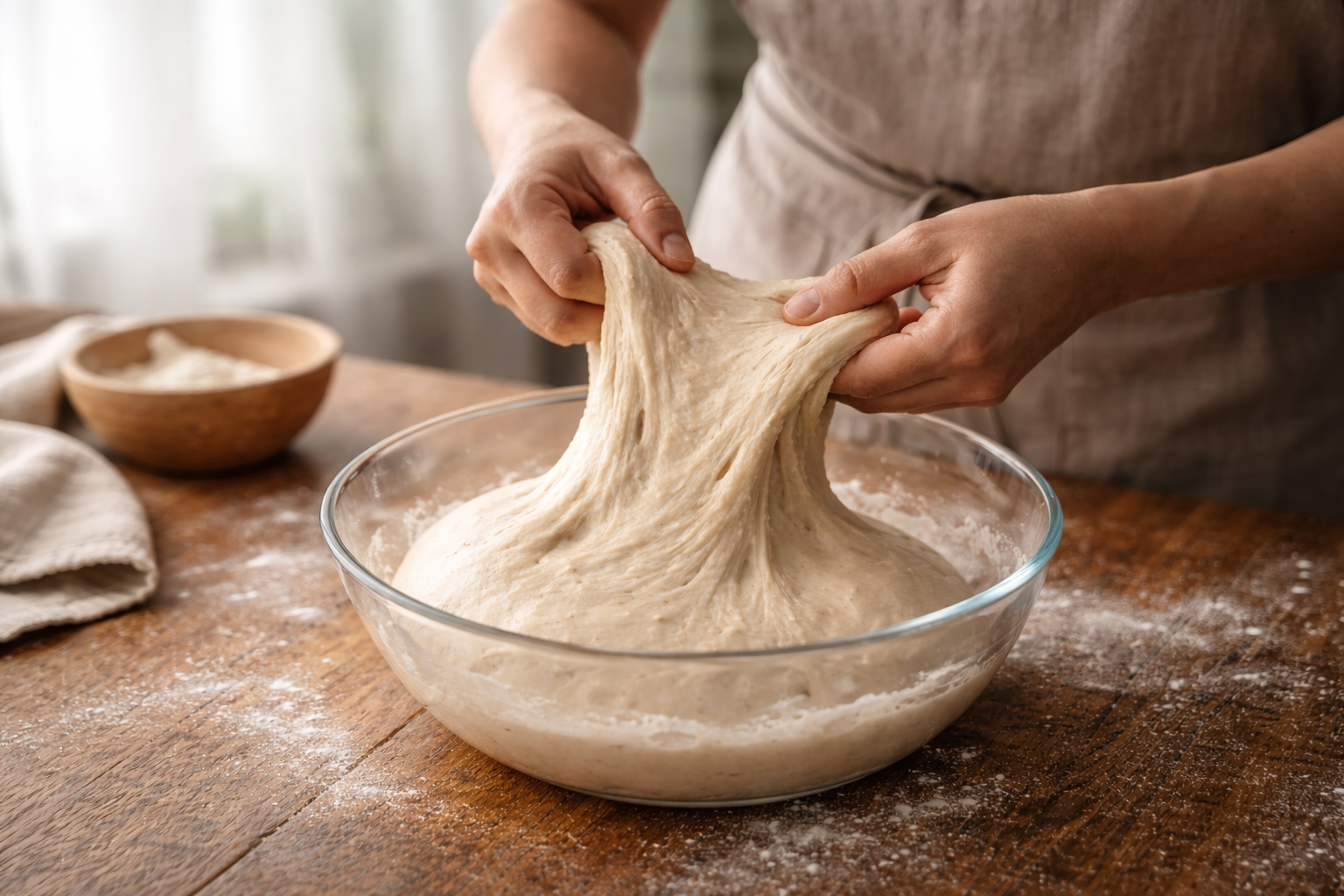 Dehnen, Falten, Coilen — Warum wir beim Sauerteig nicht kneten